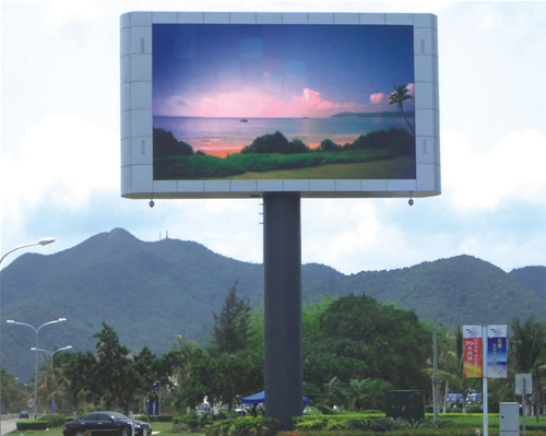 户外全彩显示屏｜T型多媒体广告牌